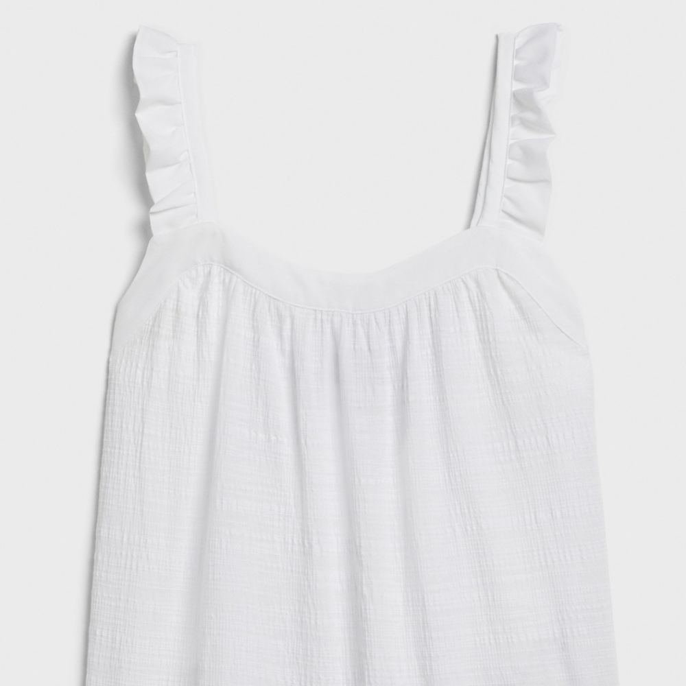 Banana Republic Crinkle Tank Top white, size S